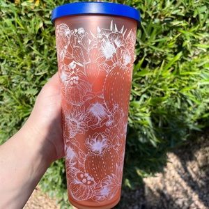 Coral Cactus Starbucks Tumbler